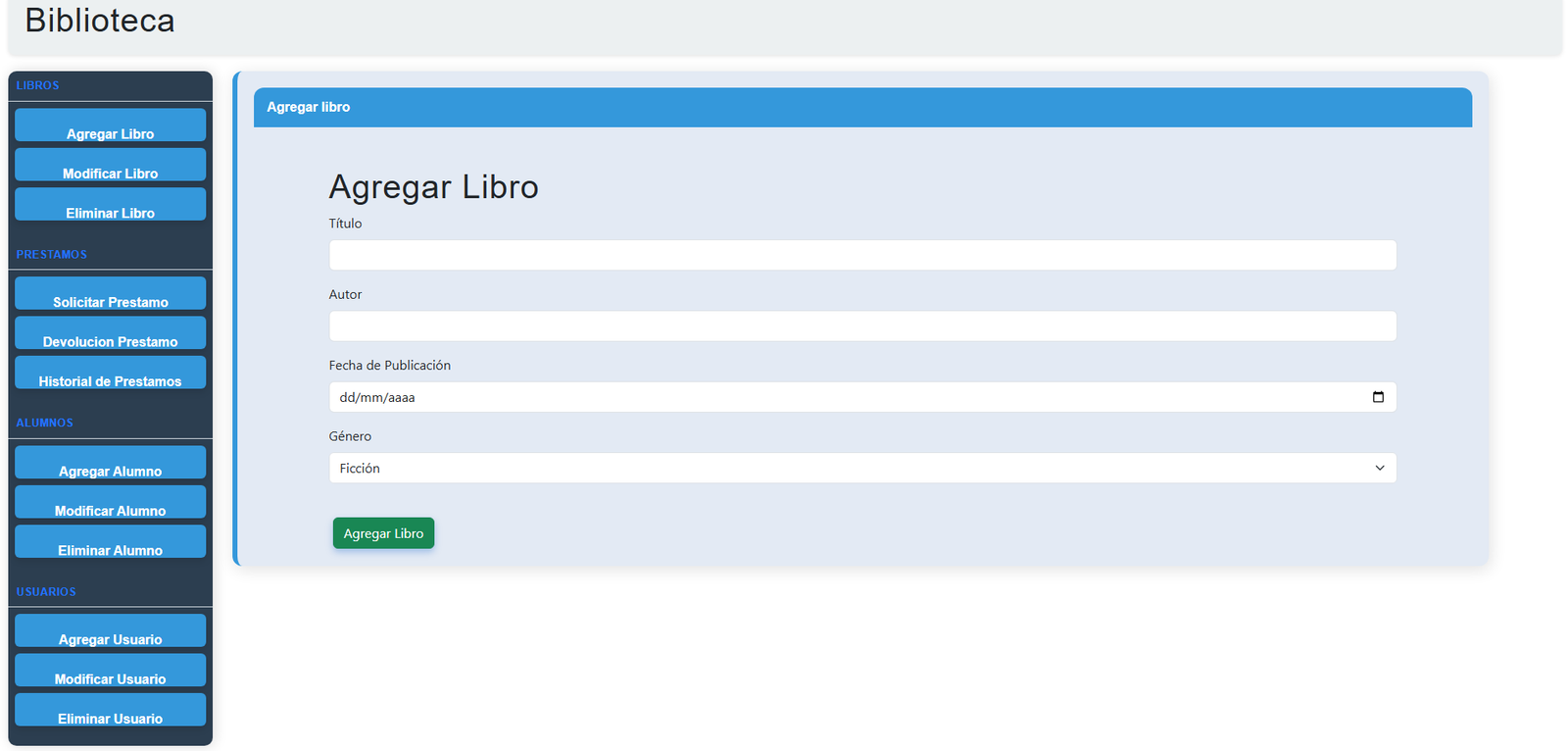 Sistema de Biblioteca